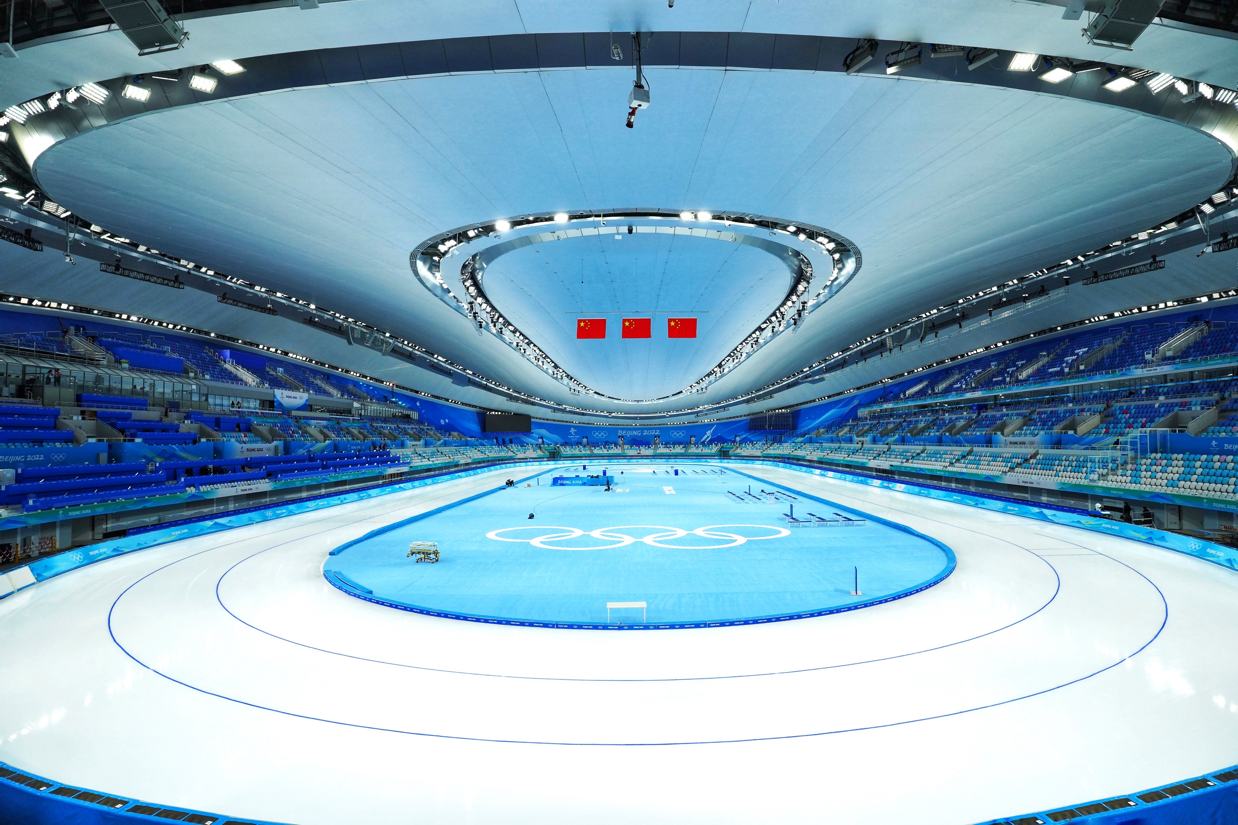 △國家速滑館，2022年1月4日，習(xí)近平總書記到這里調(diào)研。(圖/總臺國廣記者李晉拍攝)