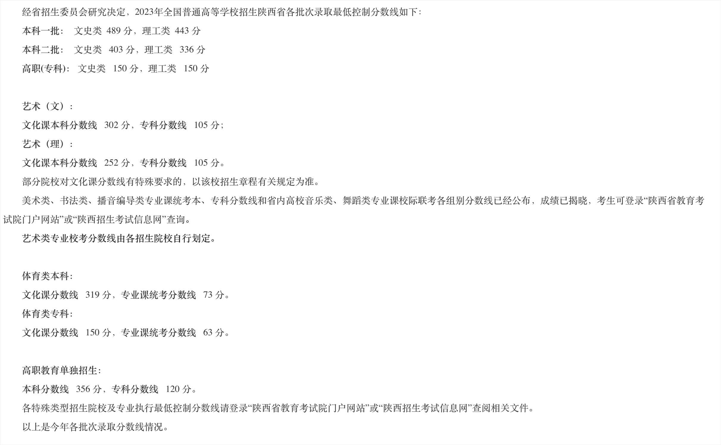 截圖來源:陜西省教育考試院官網(wǎng)