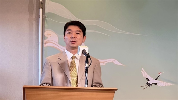 中國駐東京旅游辦事處主任歐陽安致辭。中國駐東京旅游辦事處供圖