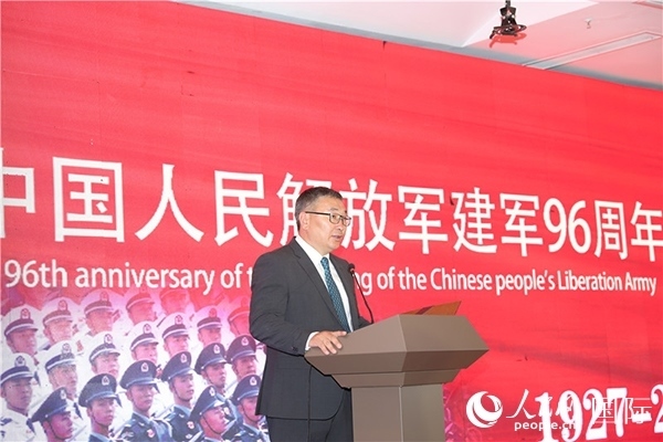 蒙古國國防部副部長瑪格奈致辭。人民網(wǎng)記者 霍文攝J