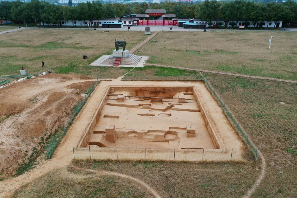 2022年河南安陽市殷墟商王陵區(qū)第三地點(diǎn)發(fā)掘現(xiàn)場（資料照片）。新華社發(fā)