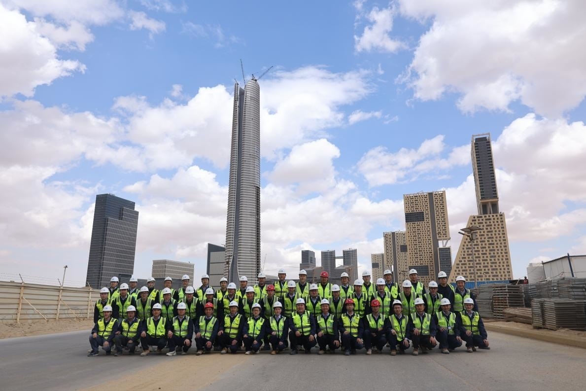 埃及新首都CBD標志塔項目青年工程師團隊。 受訪者供圖