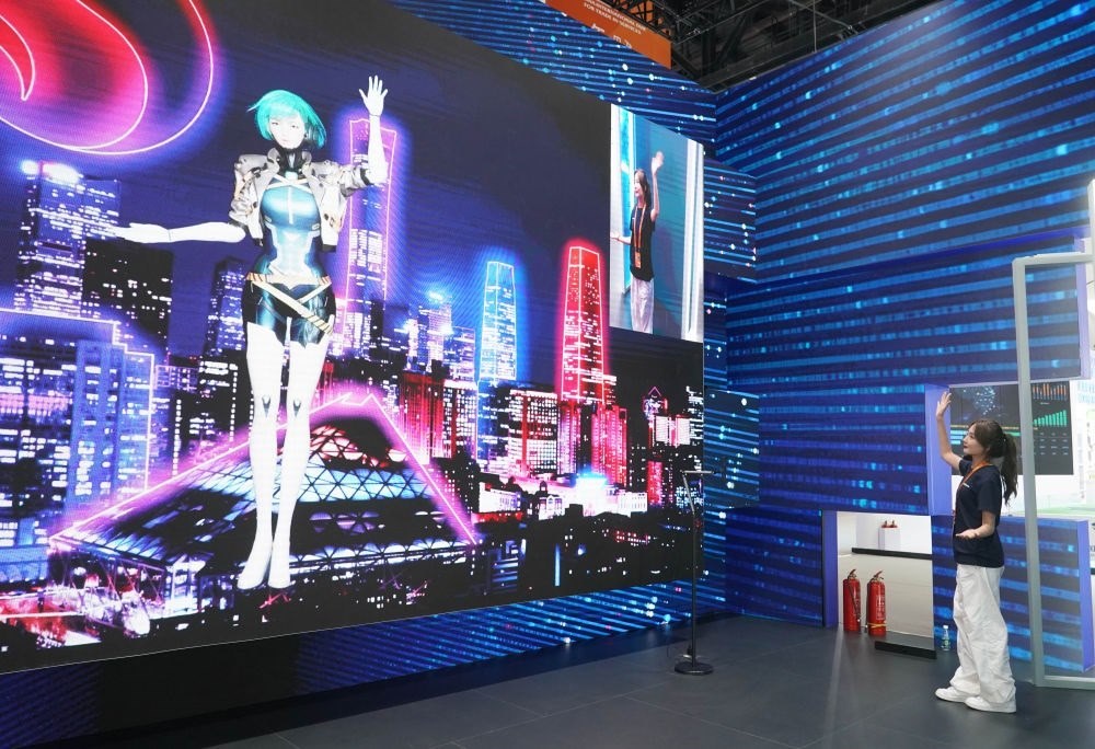 這是9月1日在國家會議中心拍攝的一款數(shù)字人。新華社記者 任超 攝