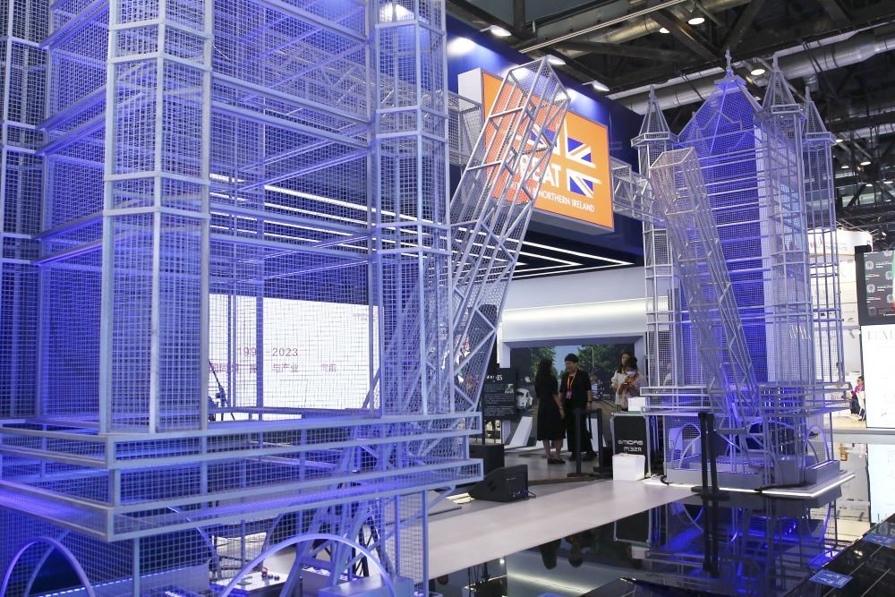 這是9月3日在國家會議中心綜合展區(qū)拍攝的英國展館。新華社記者 孫瑋彤 攝