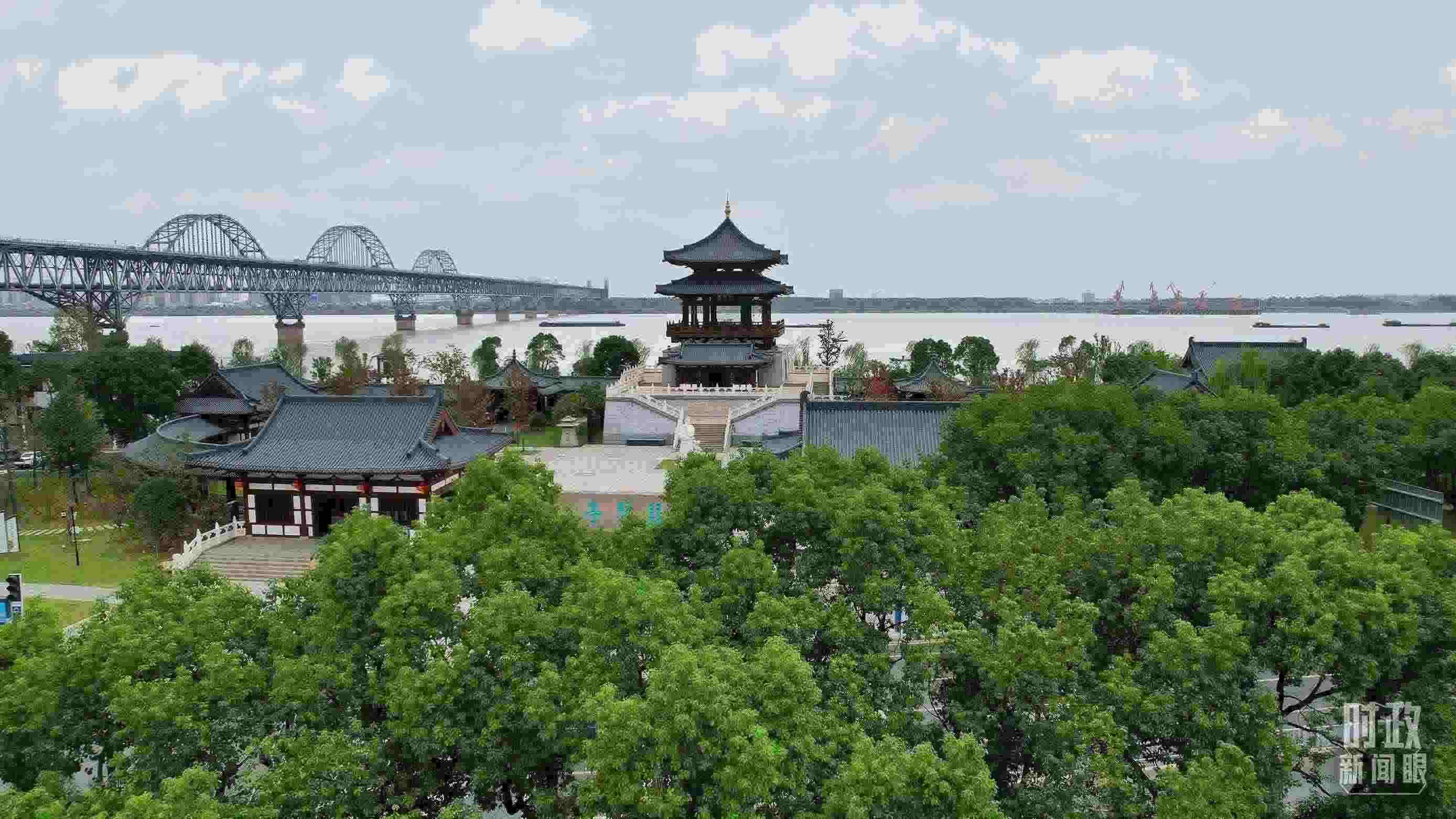 △長江國家文化公園九江城區(qū)段。（總臺記者劉陽拍攝）