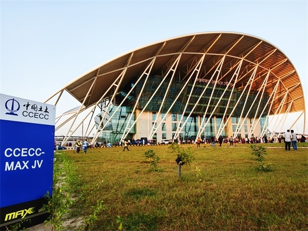 孟加拉國建筑面積最大鐵路車站——科考斯巴扎車站。中國土木工程集團(tuán)有限公司供圖