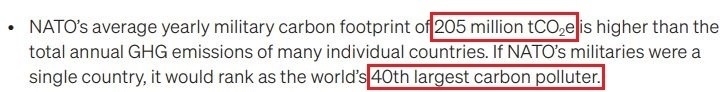 看看北約的“碳足跡”，就知道西方的氣候承諾有多扯