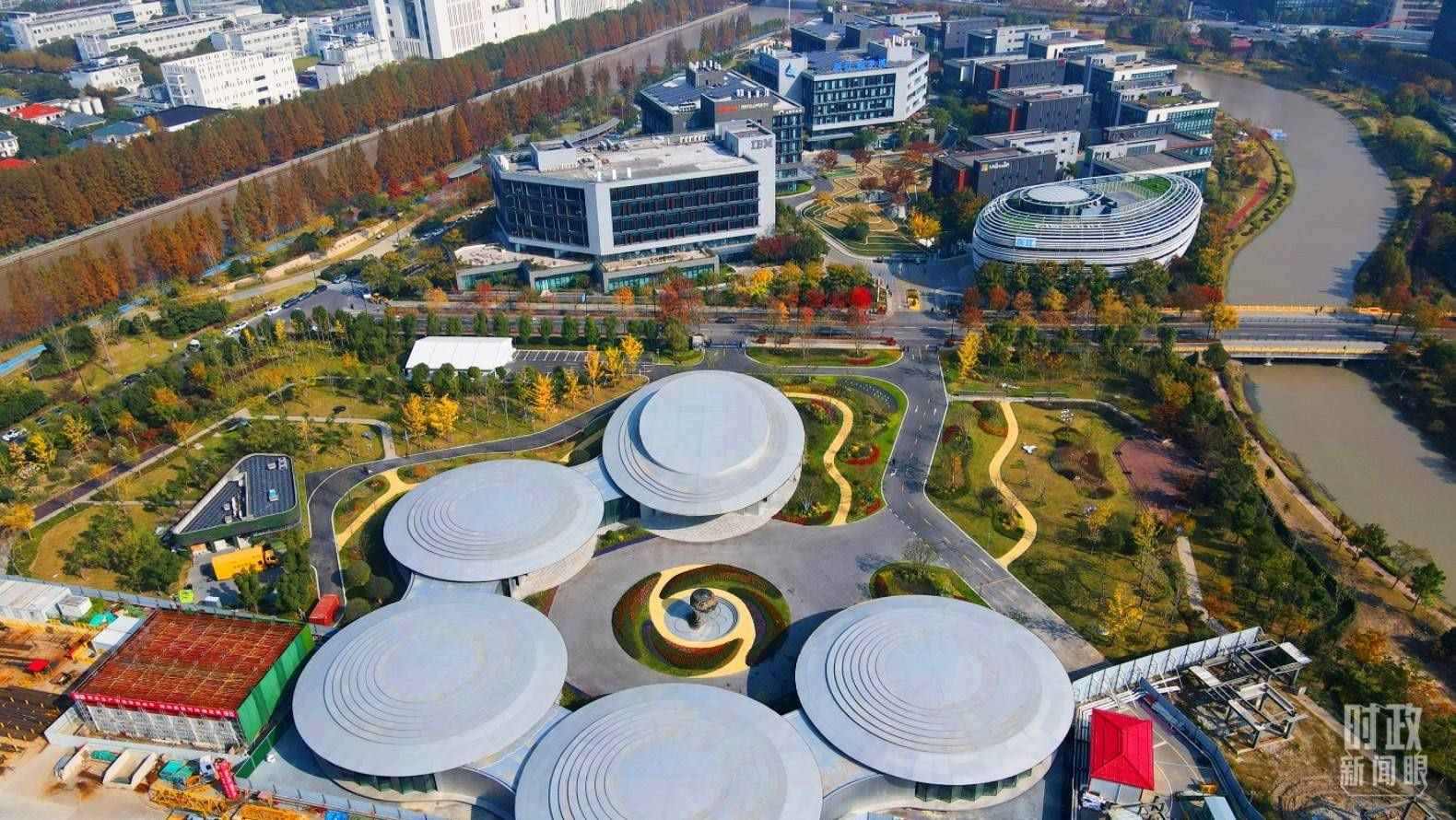 △張江科學城未來公園。（總臺央視記者范凱拍攝）