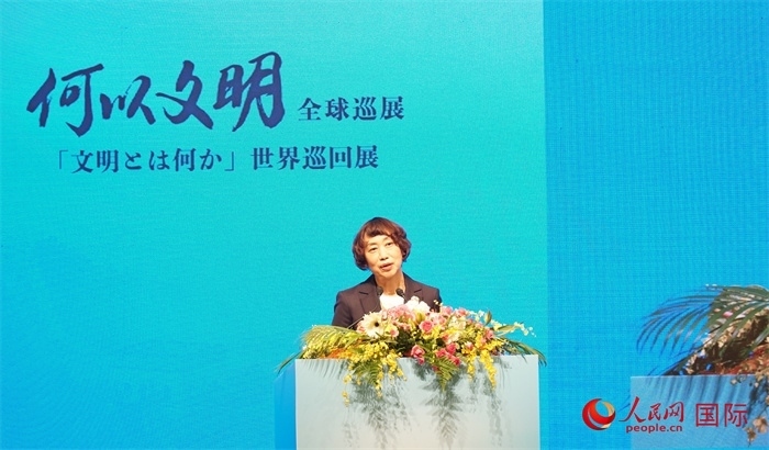 中央廣播電視總臺副臺長邢博致辭。人民網(wǎng) 蔣曉辰攝