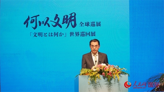 中國駐日本大使吳江浩致辭。人民網(wǎng) 蔣曉辰攝