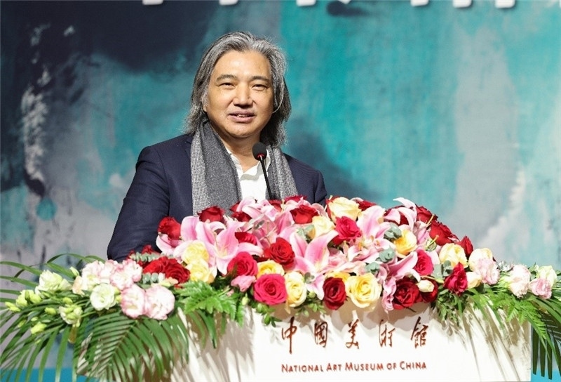 吳為山致辭。主辦方供圖