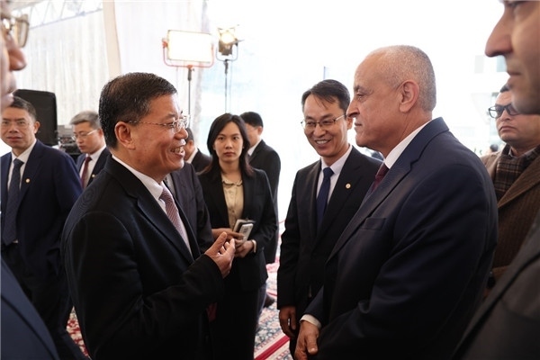 李永明同埃及住房部副部長(zhǎng)會(huì)談交流。主辦方供圖