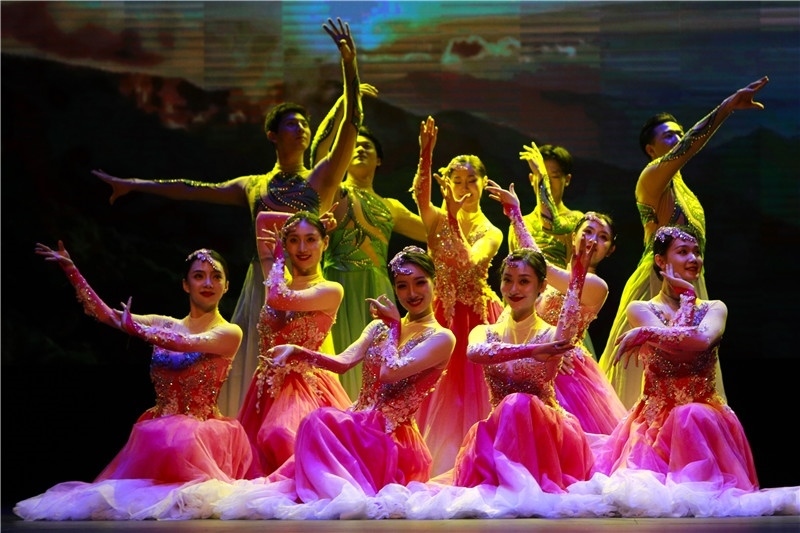 2024年“四海同春”慰?jī)S訪演團(tuán)亞太團(tuán)新西蘭惠靈頓演出現(xiàn)場(chǎng)。圖片由陸欣讌、孟韜、葉勇提供