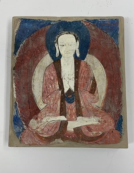 佛像壁畫殘片（暫定名）。國(guó)家文物局供圖