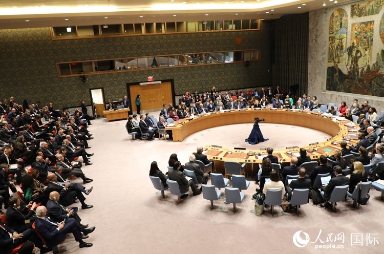 4月18日，聯(lián)合國總部安理會投票現(xiàn)場。 人民網(wǎng)記者 李志偉攝