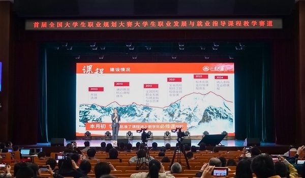 首屆全國大學(xué)生職業(yè)規(guī)劃大賽課程教學(xué)賽道總決賽舉行。人民網(wǎng)記者 李昉 攝