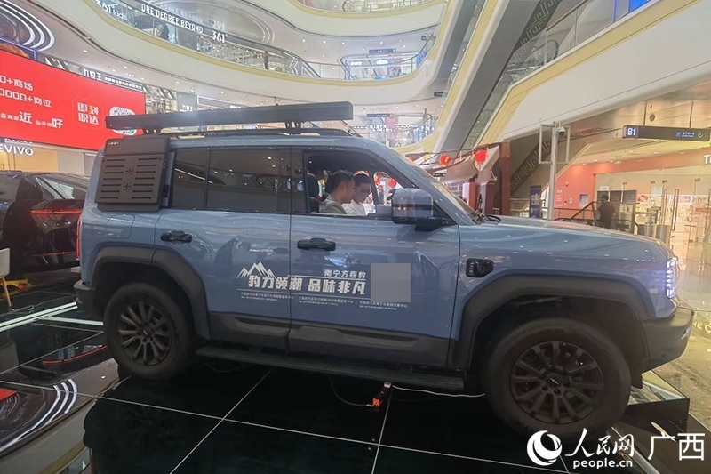 消費者在商場選購汽車。人民網(wǎng)記者 陳燕攝