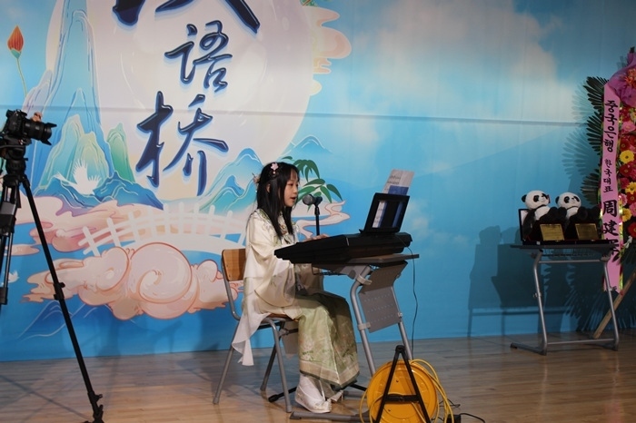 參賽選手在比賽中進(jìn)行中華才藝展示。