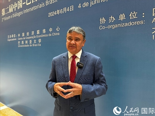 巴西社會(huì)發(fā)展部部長迪亞斯。 人民網(wǎng)記者 張榮攝