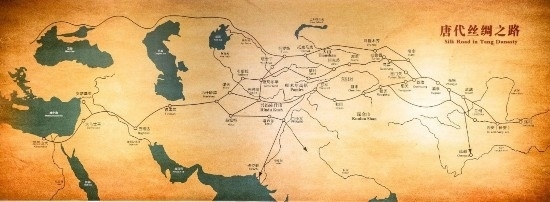 唐代絲綢之路，經(jīng)過(guò)新疆眾多地區(qū)。（圖片來(lái)源：視覺(jué)中國(guó)）