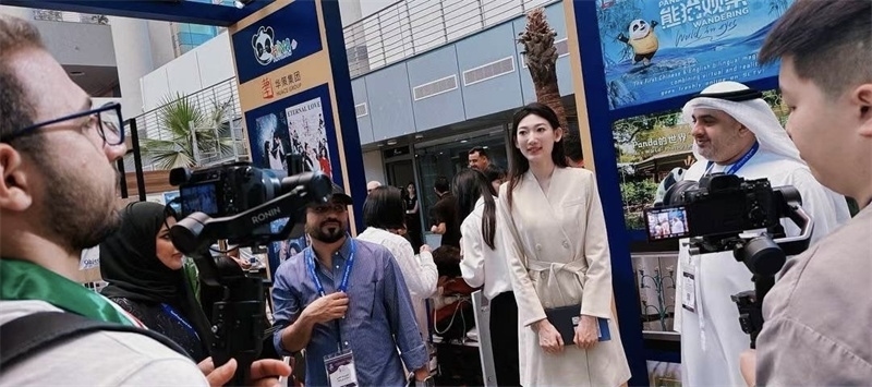 中國聯(lián)合展臺(tái)引發(fā)阿拉伯媒體關(guān)注。主辦方供圖