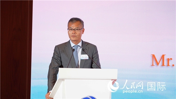 中國駐南非使館鄭冰開公使發(fā)言。 人民網(wǎng) 張茜 攝