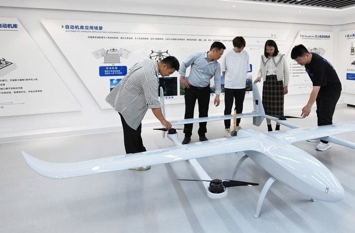 這是中科安飛（合肥）科技有限公司生產(chǎn)的無人機產(chǎn)品。（2024年5月16日攝）新華社發(fā)（郭如琦 攝）