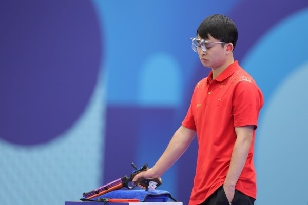 謝瑜在比賽中。 人民日?qǐng)?bào)報(bào)道團(tuán) 陶相安攝