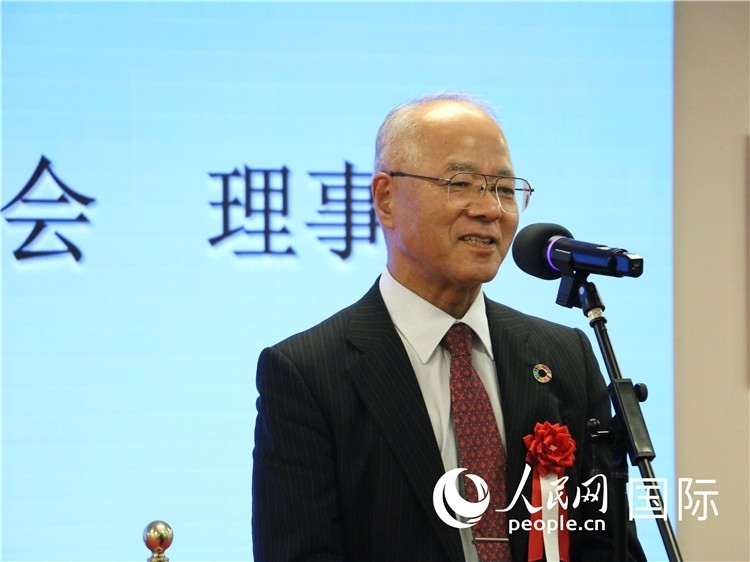 日中協(xié)會(huì)理事長瀨野清水致辭。人民網(wǎng) 許可攝