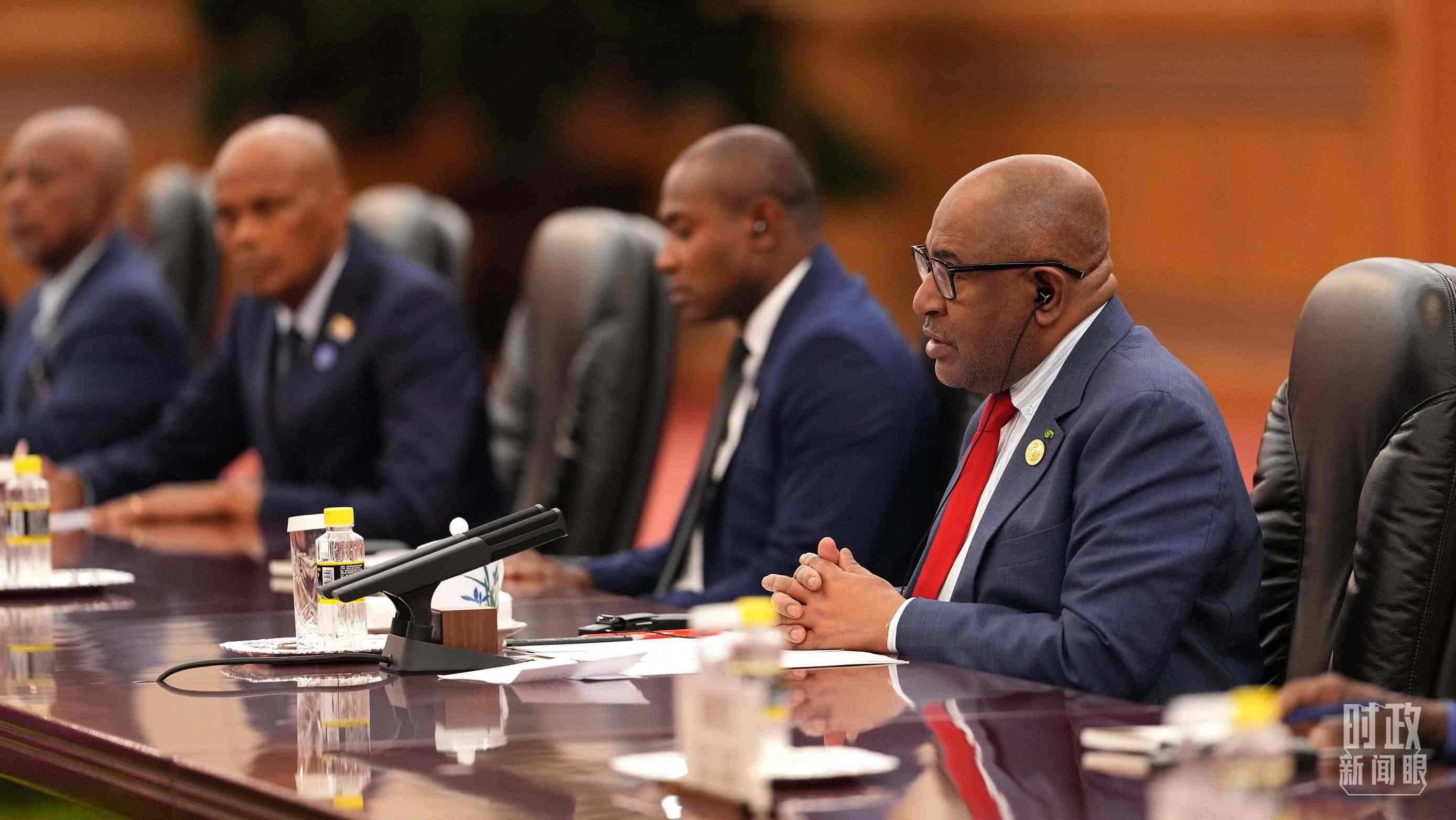 △科摩羅總統(tǒng)阿扎利。（總臺記者李晉拍攝）