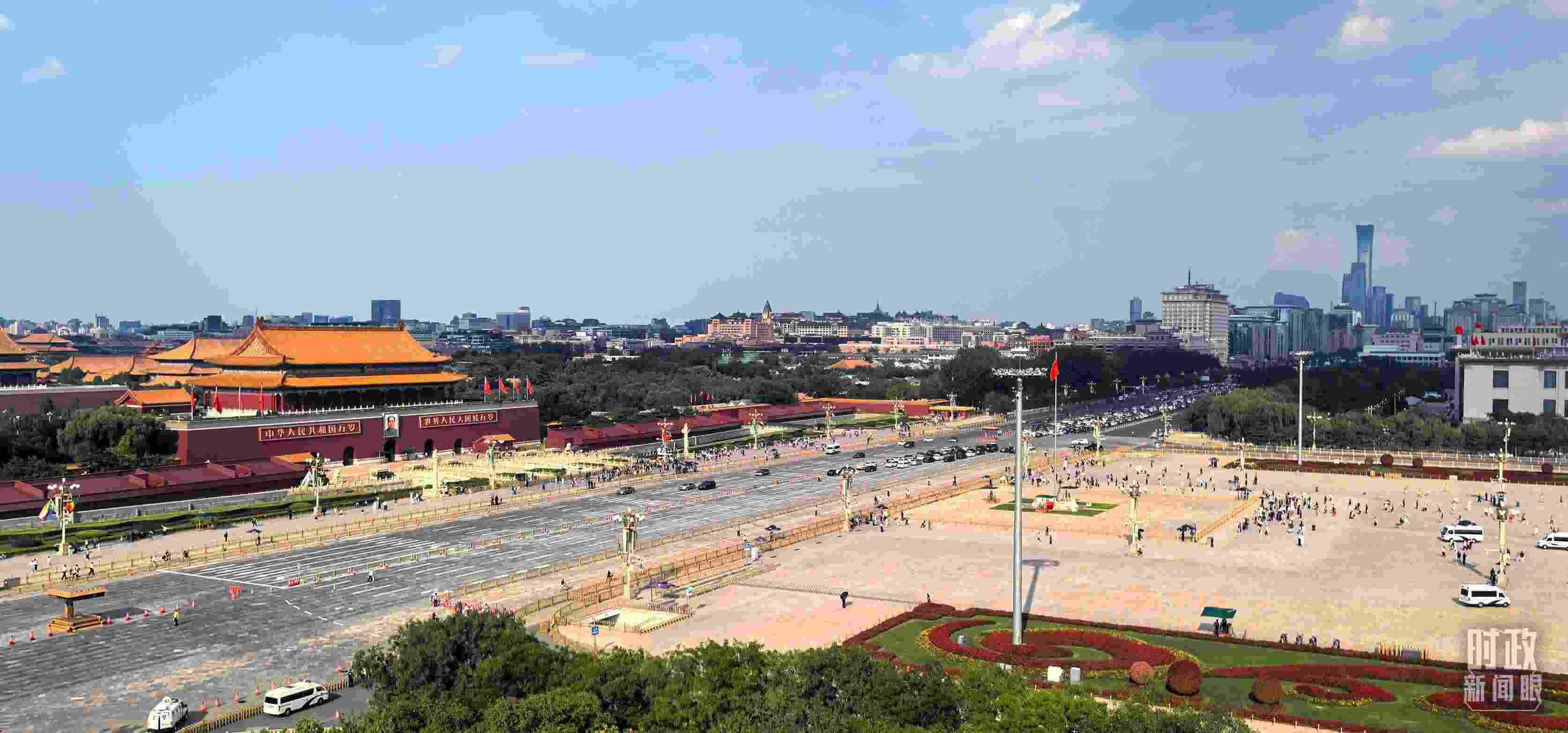 9月6日的天安門廣場(chǎng)。（總臺(tái)央視記者王子杭拍攝）