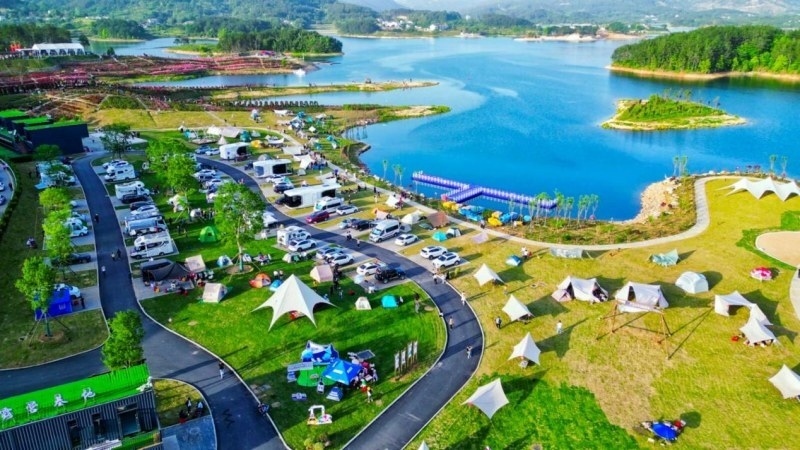 牛車河月亮灣露營基地。受訪方供圖