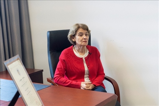 聯(lián)合國教科文組織前總干事伊琳娜·博科娃接受人民網(wǎng)采訪。人民網(wǎng) 常沙攝