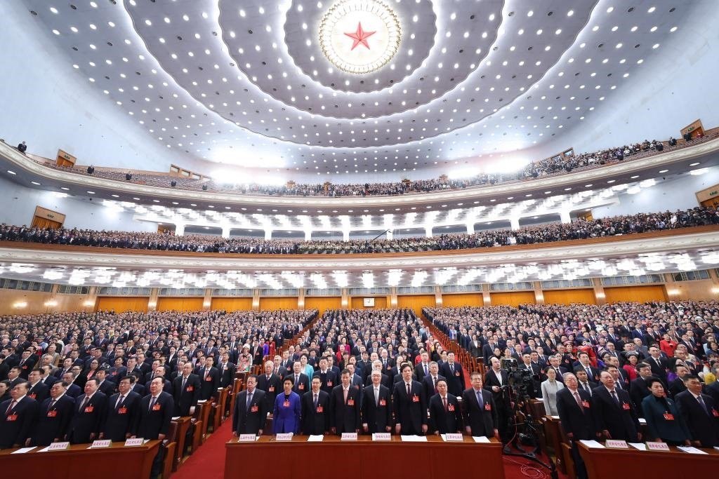 2024年3月5日，第十四屆全國人民代表大會第二次會議在北京人民大會堂開幕。新華社記者 黃敬文 攝