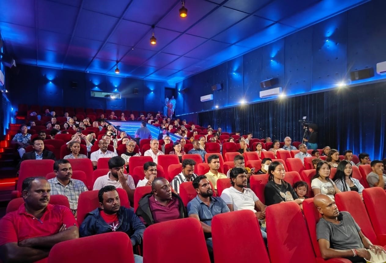 塞舌爾首屆中國電影節(jié)開幕式現(xiàn)場。林育楠 攝