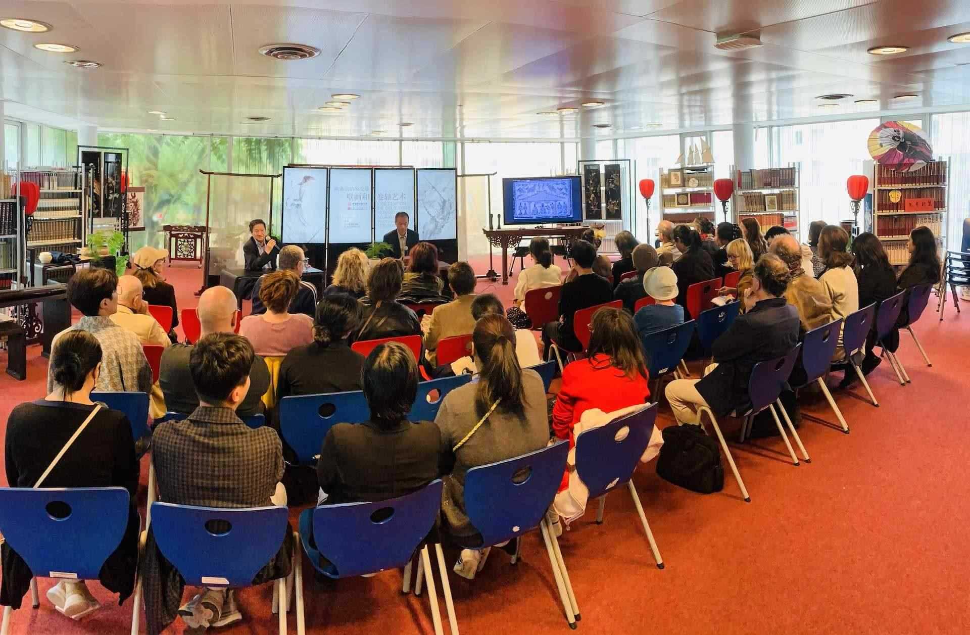 “絲路丹青——絲綢之路沿線壁畫傳摹展”在巴黎中國文化中心隆重開幕。中國藝術(shù)研究院供圖