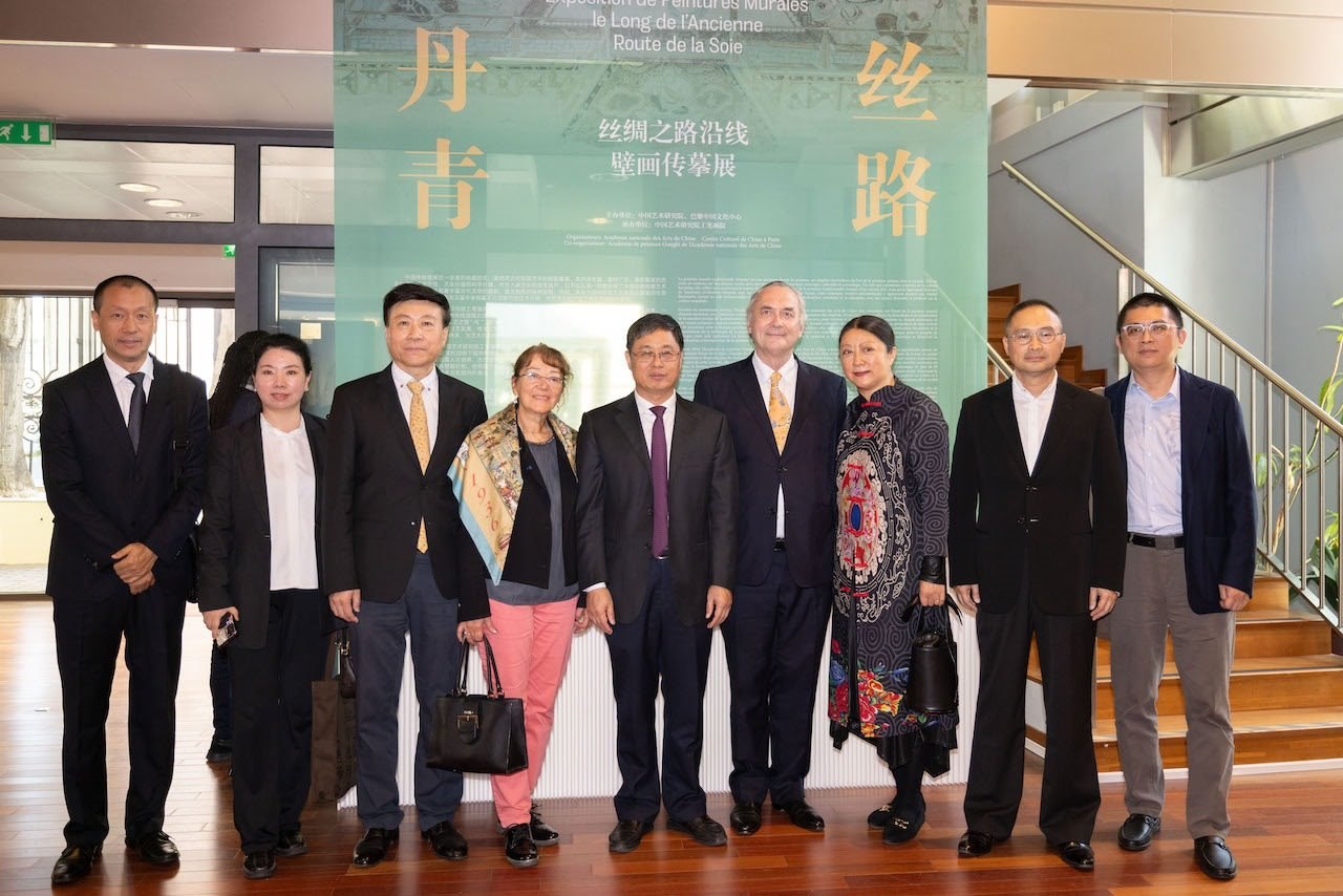 “絲路丹青——絲綢之路沿線壁畫傳摹展”在巴黎中國文化中心隆重開幕。中國藝術(shù)研究院供圖