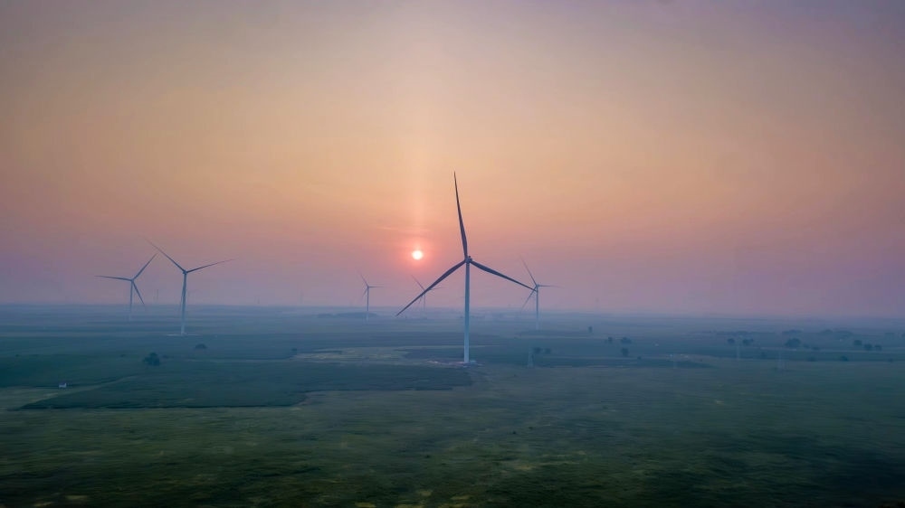 內(nèi)蒙古通遼市238萬千瓦風電基地。（受訪者供圖）