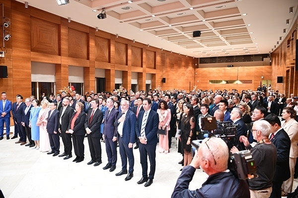 招待會(huì)現(xiàn)場(chǎng)。孫瑋 攝