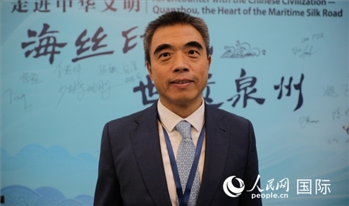 泉州市人民政府副市長姚飛接受人民網(wǎng)采訪。人民網(wǎng) 王婧攝