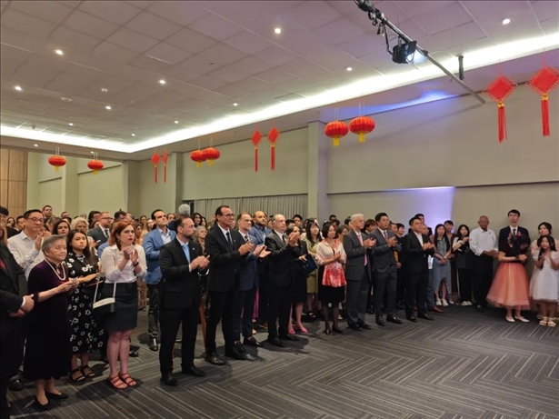 圖為招待會現(xiàn)場。 中國駐累西腓總領館供圖