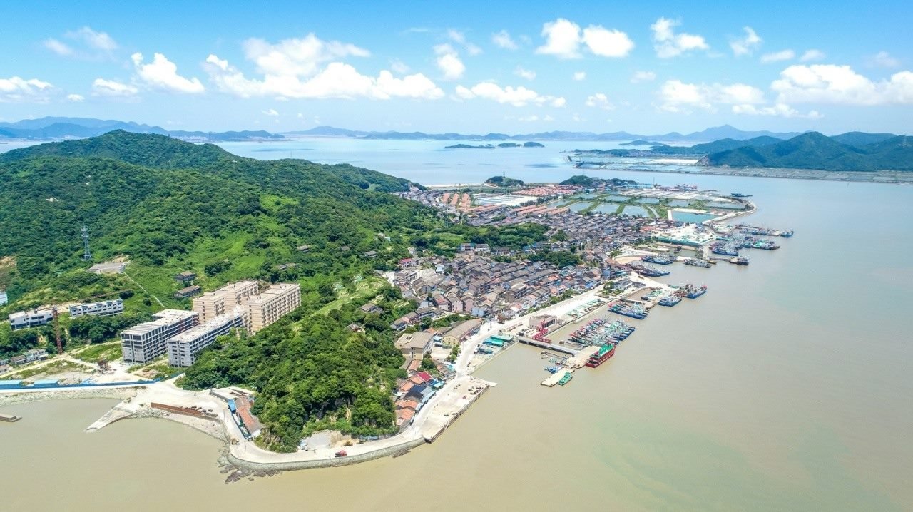 航拍視角看今日螞蟻島。螞蟻島管委會供圖