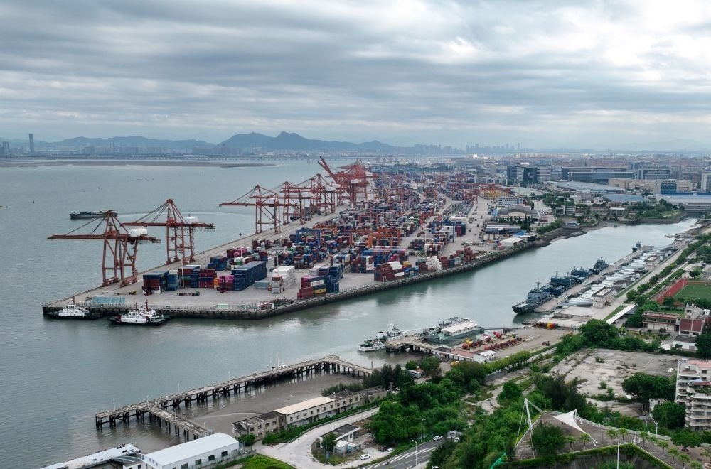 這是中國(guó)（福建）自由貿(mào)易試驗(yàn)區(qū)廈門片區(qū)內(nèi)的廈門海天碼頭（2024年9月4日攝）。