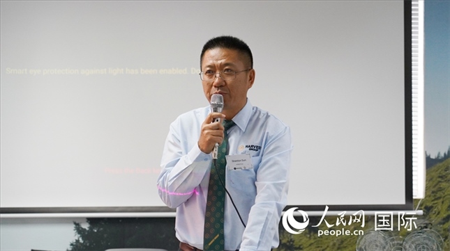 碩豐集團(tuán)董事長孫曉棟發(fā)言。 人民網(wǎng) 張茜攝