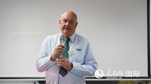 碩豐集團(tuán)市場總監(jiān)迪恩·范·維克發(fā)言。人民網(wǎng) 張茜攝