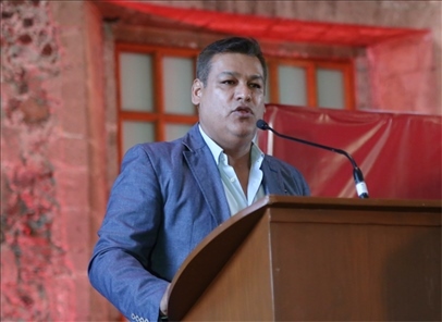 阿爾貝托·維拉致辭。主辦方供圖