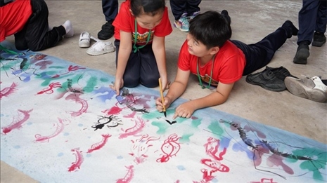 水墨畫教學(xué)。主辦方供圖