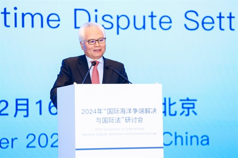 華陽海洋研究中心理事長、中國南海研究院學術委員會主席吳士存在開幕式致歡迎辭。華陽海洋研究中心供圖