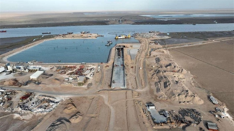 施工現(xiàn)場(chǎng)一景。中交天津航道局有限公司供圖