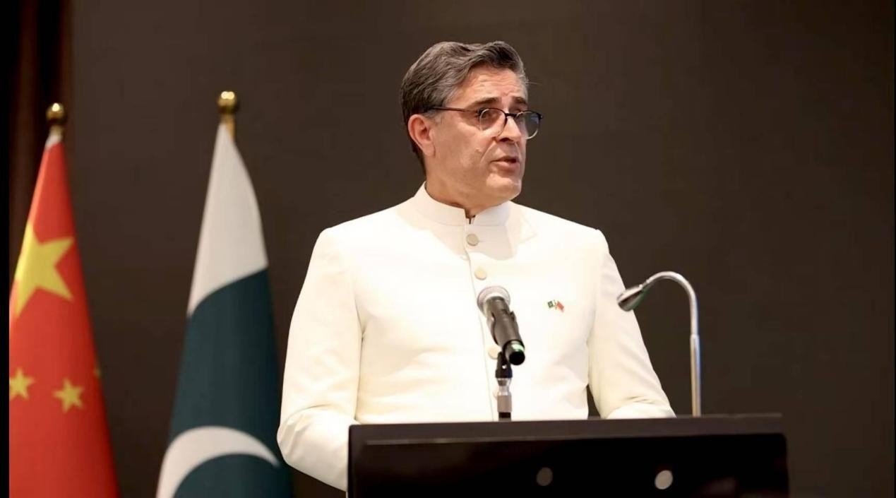 巴基斯坦駐華大使卡里爾·哈什米致辭。巴基斯坦駐華大使館供圖